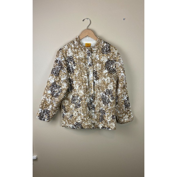 Ruby Rd. Jackets & Blazers - RUBY RD Crinkle‎ Quilted Zip-Up Lightweight Jacket Size 1X Black/Tan Print